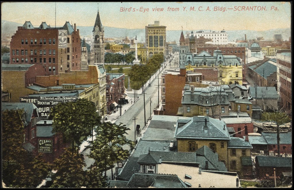 Vintage postcard of Scranton, PA